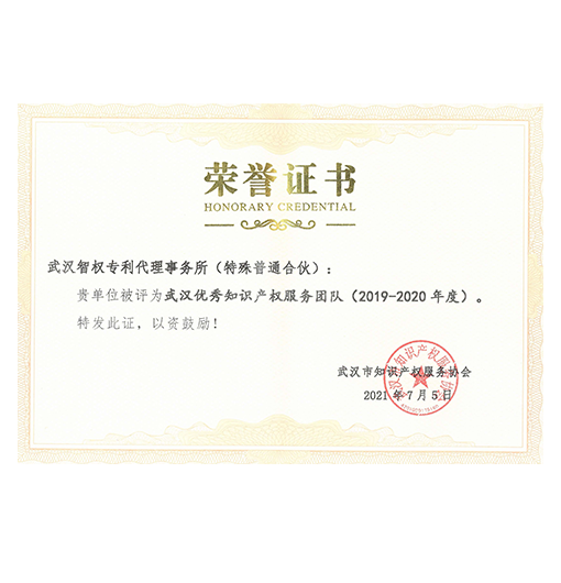 2019-2020武漢優(yōu)秀知識產(chǎn)權服務(wù)團隊